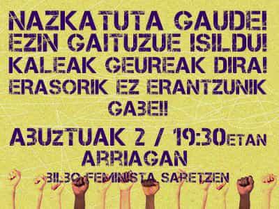 Mugimendu feministek elkarretaratzea deitu dute Arriagan