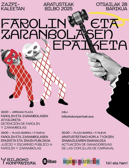 BILBOKO ARATUSTEAK 2025 🎭 Farolin eta Zaranbolasen epaiketa