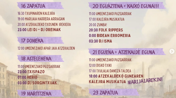 KAIXO Konpartsaren programazioa