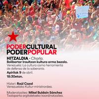 Bolibartar Iraultzan kultura arma bezala hitzaldia Errondabiden