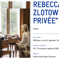 REBECCA ZLOTOWSKIren “VIE PRIVÉE” Alondigako Golem Zinemetan