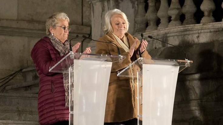 Bilboko manifestazio amaieran Roderok eta Lasak irakurri duten agiria