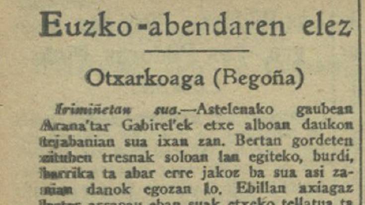 Begoñako euskal kazetaritzak ehun urte (II): Sagu-zarren kronikak