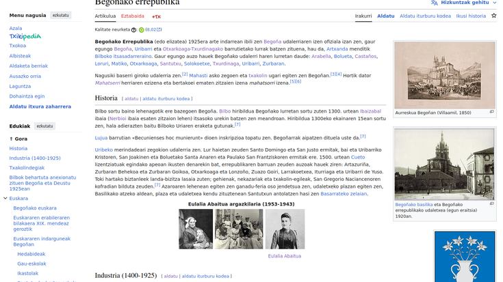 Begoñako Errepublikako 100 "mahats-zorri" baietz Wikipedian urteurrenerako!