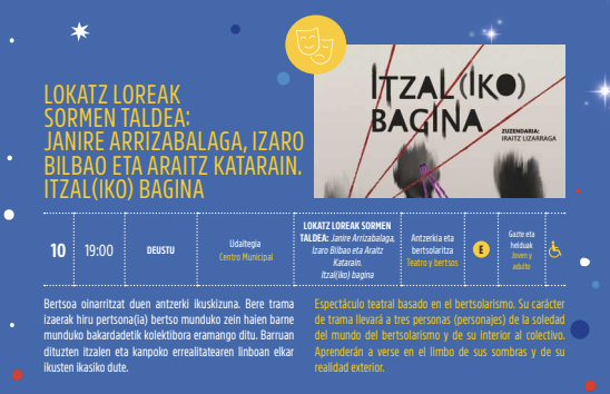 Kultur Gabonak 2025: LOKATZ LOREAK SORMEN TALDEA Deustuko Udaltegian