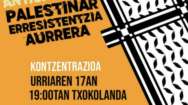 Kontzentrazioa: Gora Bilbo antisionista. palestinar erresistentzia aurrera!