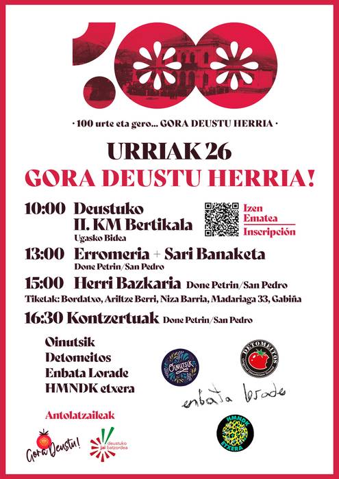 100 urte eta gero... GORA DEUSTU HERRIA!