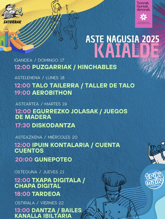 KAIALDEKO (SATORRAK + TRIKIMAILU) programazioa