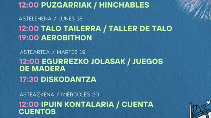 KAIALDEKO (SATORRAK + TRIKIMAILU) programazioa