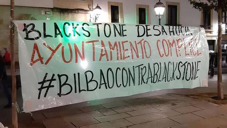 'Bilbao Blackstonen aurka' kanpaina jarri du martxan berriro Maizterren Sindikatuak