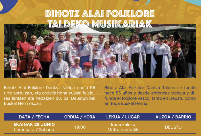 MUSIKAUZO 2025: BIHOTZ ALAI FOLKLORE TALDEKO MUSIKARIAK Deustun