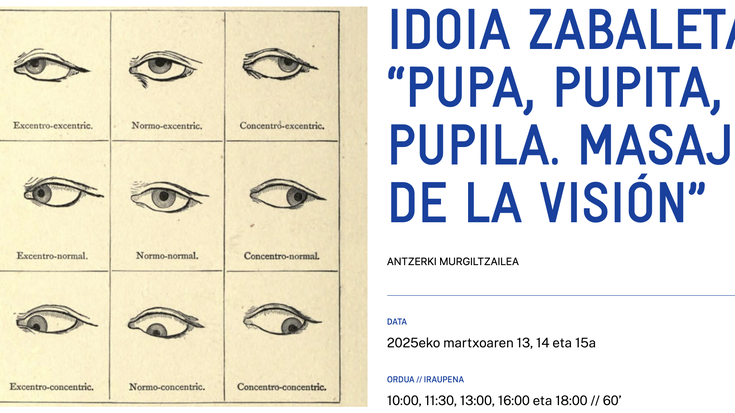 "PUPA, PUPITA, PUPILA. MASAJE DE LA VISIÓN performance Alondegian