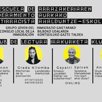 Arrazakeriaren aurkako alduntze-eskola: Irakurketa-kluba, "Memorias de plantación" Alondigako Mediatekan