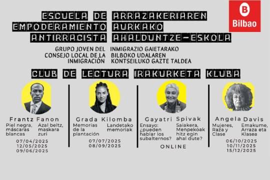 Arrazakeriaren aurkako alduntze-eskola: Irakurketa-kluba, "Memorias de plantación" Alondigako Mediatekan