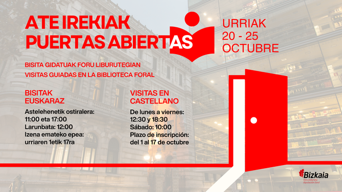 Ate irekiak: bisita gidatuak Foru Liburutegian