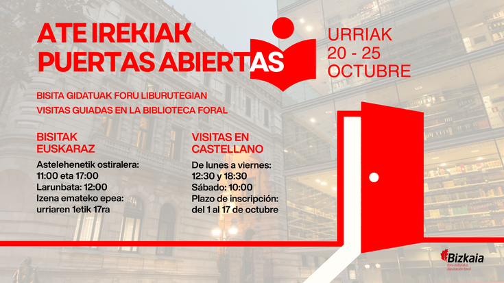 Ate irekiak: bisita gidatuak Foru Liburutegian