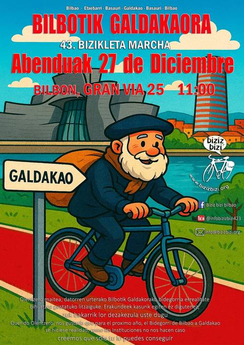 43. Bizikleta martxa: 'Bidegorria Galdakaora orain!'
