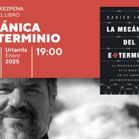 La mecánica del exterminio liburuaren aurkezpena Bidebarrieta Kulturgunean