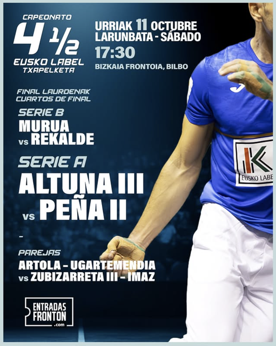 4 1/2ko Eusko Label Txapelketa - Final Laurdenak Bizkaia Frontoian