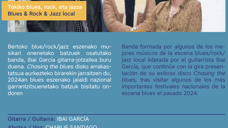MUSIKAUZO 2025: IBAI GARCÍA BLUES PROJECT Abusun