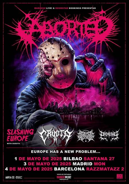 ABORTED + Crypta + The Zenith Passage + Organectomy Santana27 Aretoan