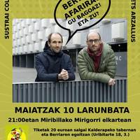 Bertso-afaria Sustrai Colina eta Amets Arzallusekin