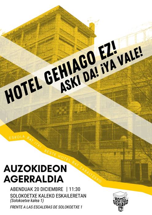 Auzokideen agerraldia Solokoetxe kaleko eskaileretan