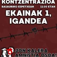 Jon kalera amnisita osoa! kontzentrazioa Basauriko Espetxean