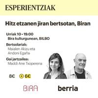 Maialen Akizu eta Andoni Egaña Hitz etzanen jiran bertsotan