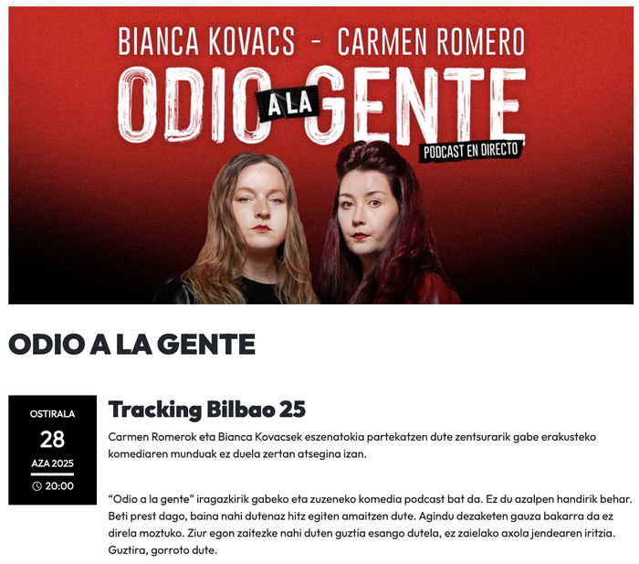 ODIO A LA GENTE BBK Aretoan