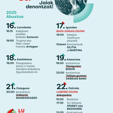 LUBERRI Konpartsaren programazioa