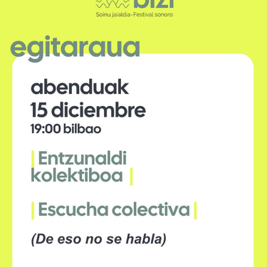 🌊 𝐌𝐚𝐫𝐞𝐚 𝐁𝐢𝐳𝐢. 𝐒𝐨𝐢𝐧𝐮 𝐣𝐚𝐢𝐚𝐥𝐝𝐢𝐚: Entzunaldi kolektiboa Bilborocken