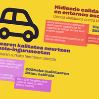 Eskola-ingurunean airearen kalitatea neurtzeko esperientzien emaitzak partekatzeko hitzaldi-topaketa