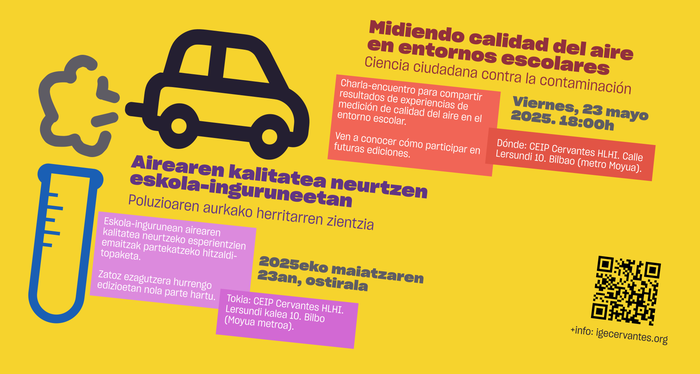 Eskola-ingurunean airearen kalitatea neurtzeko esperientzien emaitzak partekatzeko hitzaldi-topaketa
