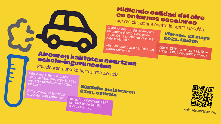 Eskola-ingurunean airearen kalitatea neurtzeko esperientzien emaitzak partekatzeko hitzaldi-topaketa